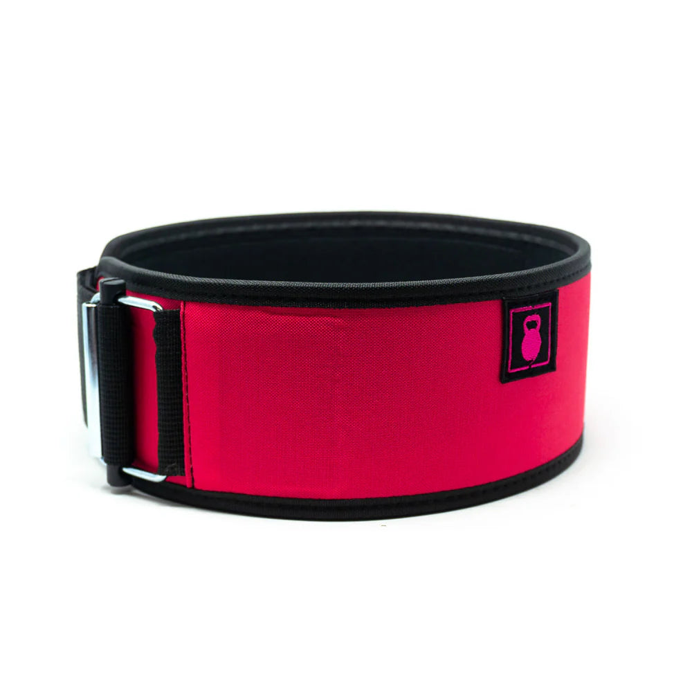 2Pood Flare 4 Weightlifting Belt Red Neon