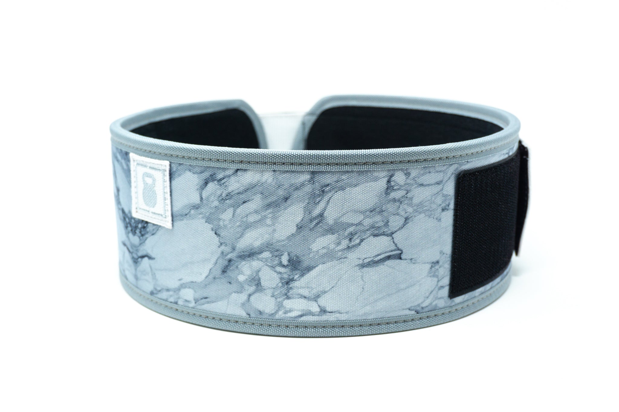 2Pood Marble White 4 Straight Weightlifting Belt