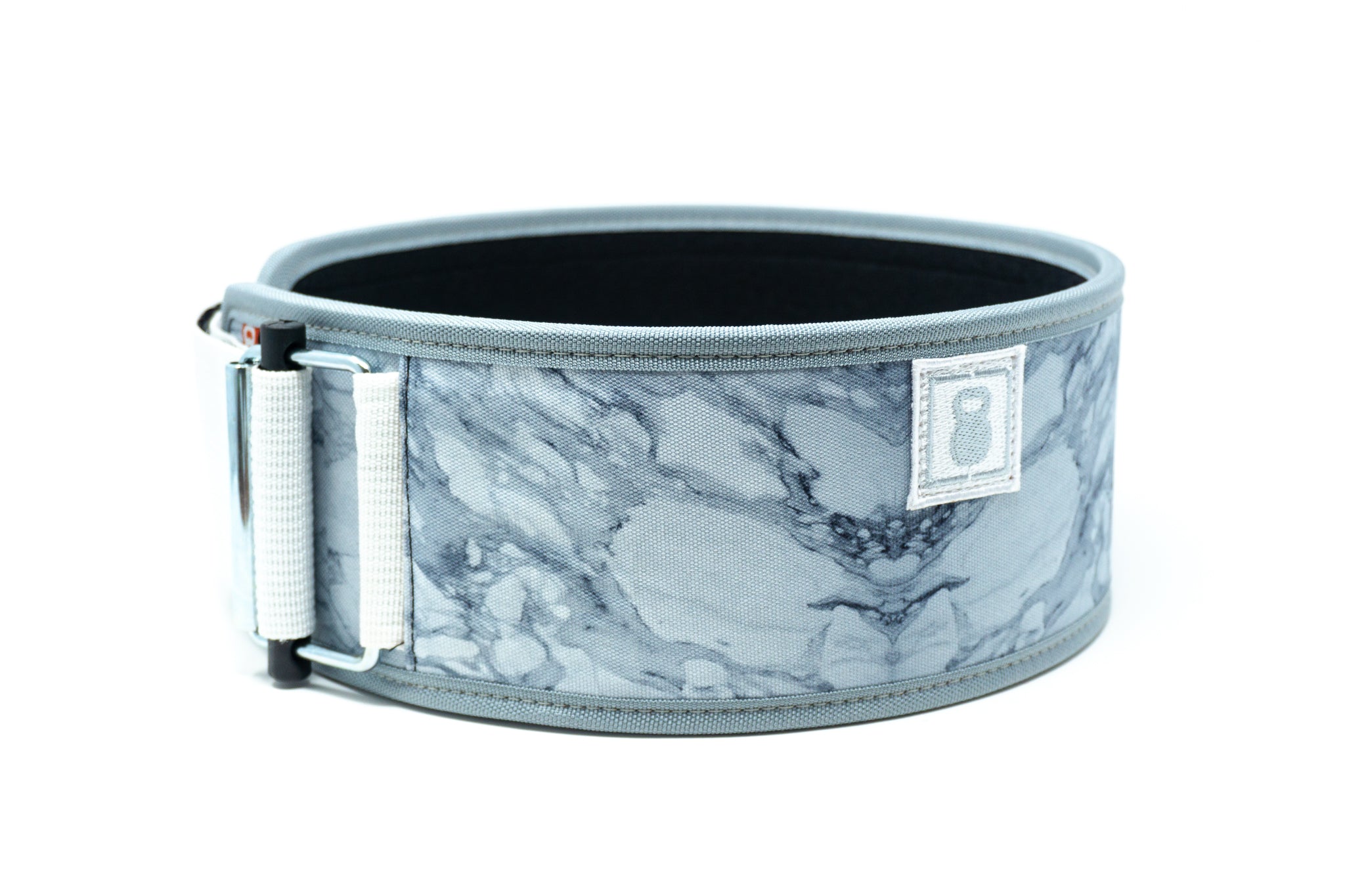 2Pood Marble White 4 Straight Weightlifting Belt