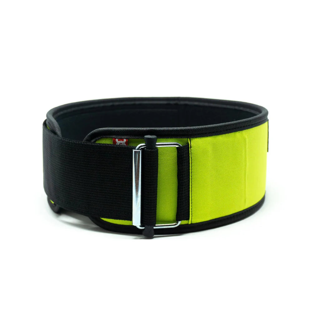 2Pood Voltage 4 Weightlifting Belt Yellow Neon
