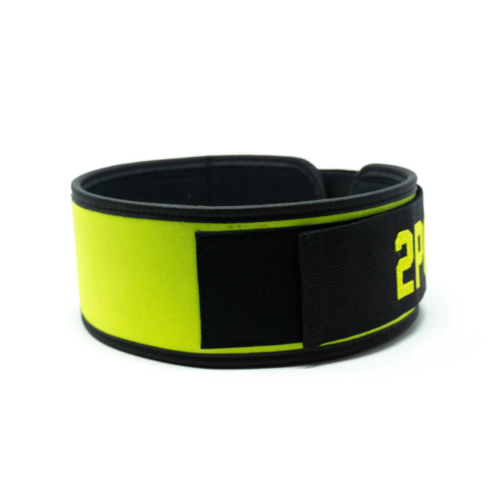 2Pood Voltage 4 Weightlifting Belt Yellow Neon