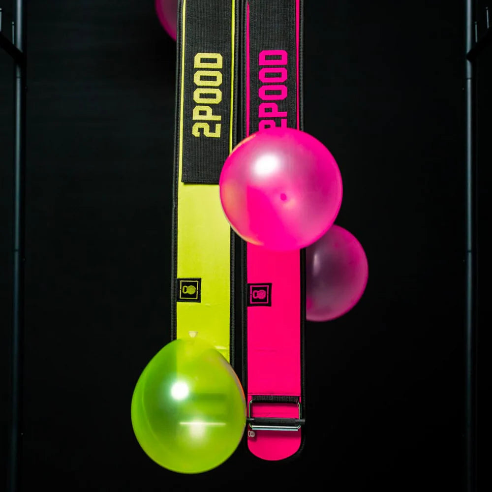2Pood Voltage 4 Weightlifting Belt Yellow Neon