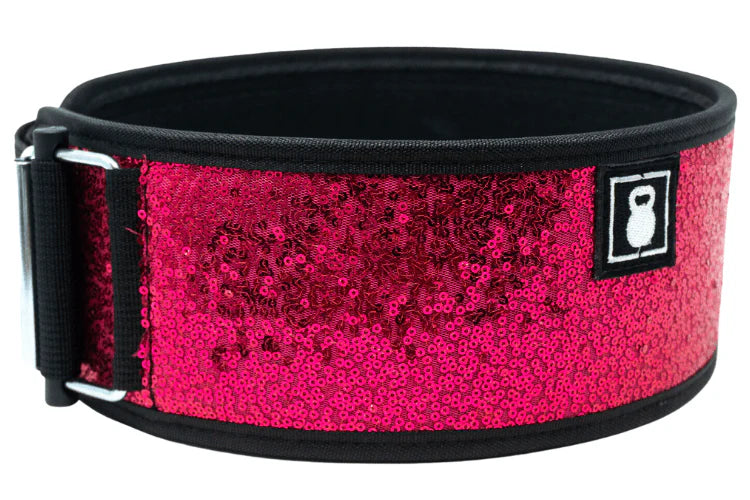 2Pood Bombshell (Sparkle) 4 Weightlifting Belt Pink