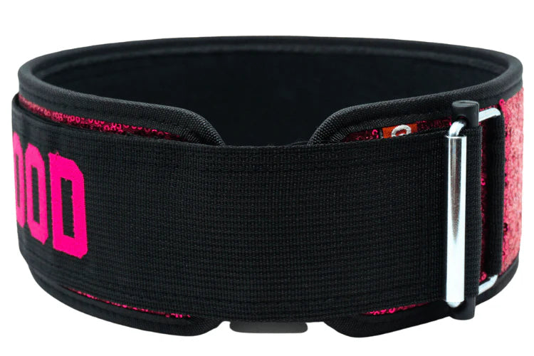 2Pood Bombshell (Sparkle) 4 Weightlifting Belt Pink
