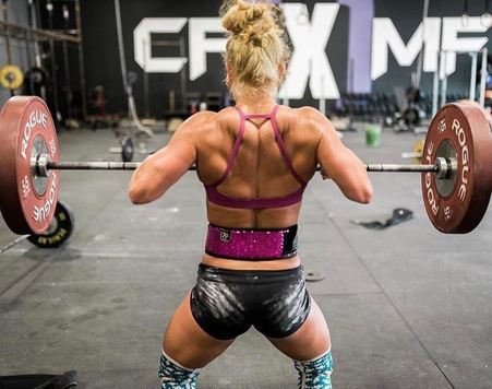 2Pood Bombshell (Sparkle) 4 Weightlifting Belt Pink