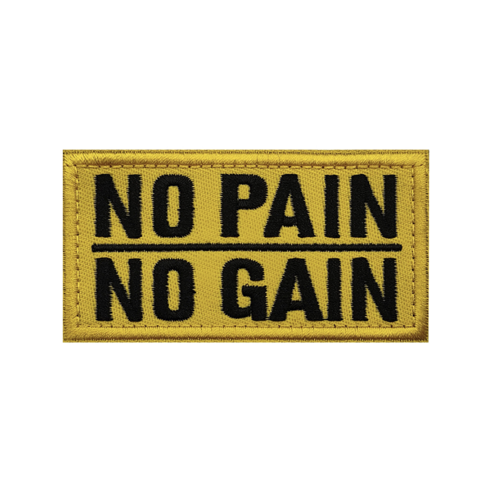 AL Patch No Pain No Gain - Embroidery Yellow