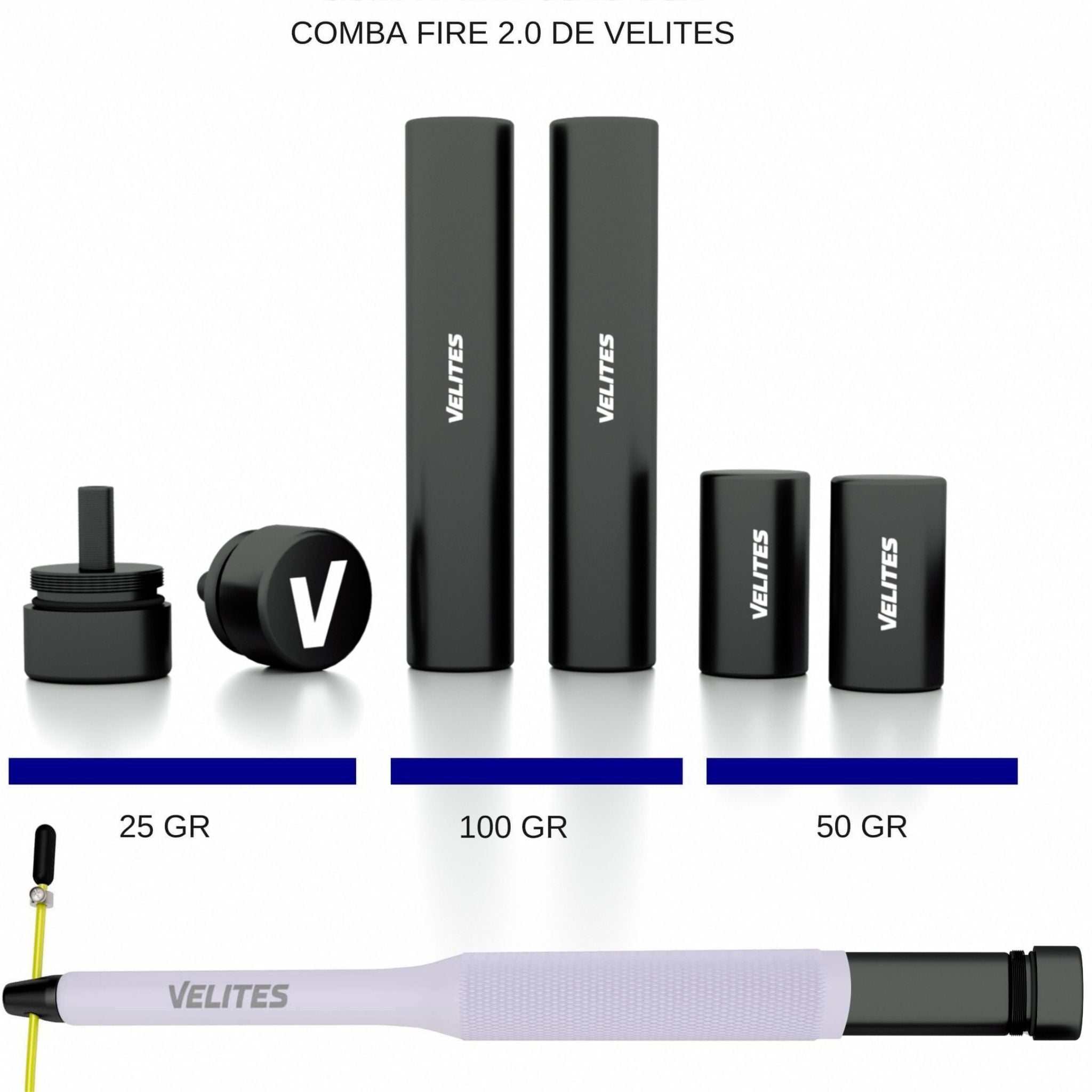 Velites Extra Weights Speed Rope Fire 2.0