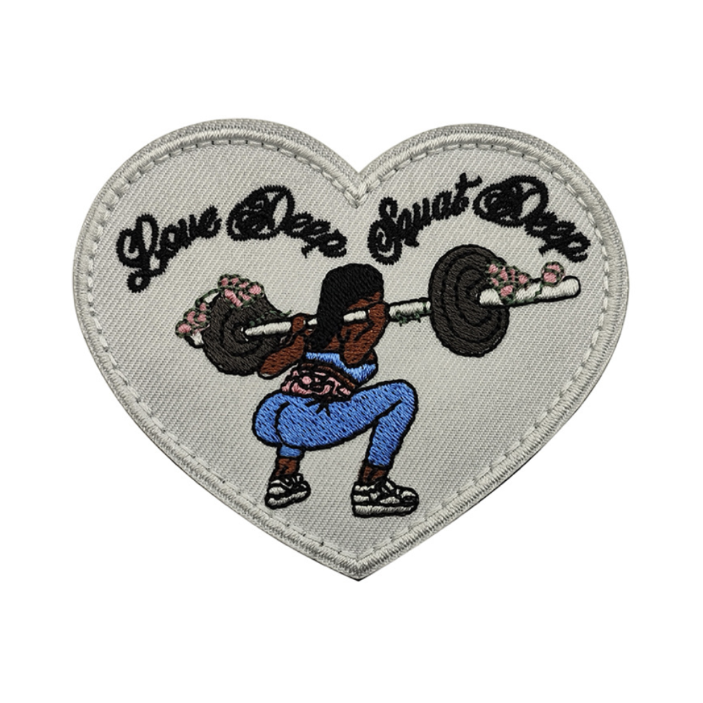 AL Patch White Heart - Embroidery White
