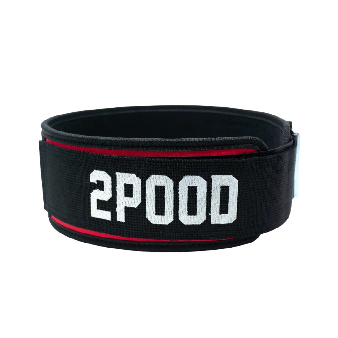 2Pood Weightlifting Belt Straight Pink Velcro Patch