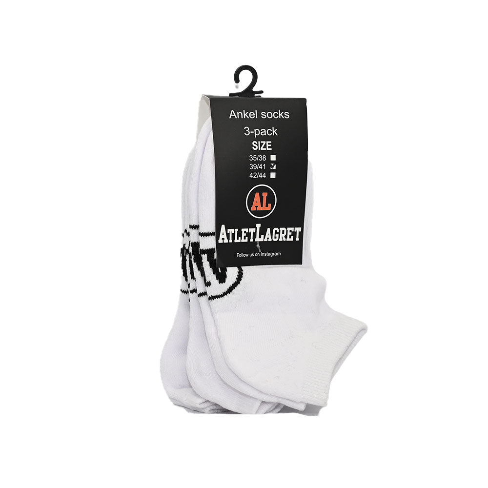 AL Ankelsocka 3-pack White