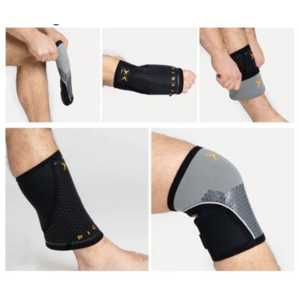 Picsil Knee Sleeves Performance 7mm Hex Tech Grey