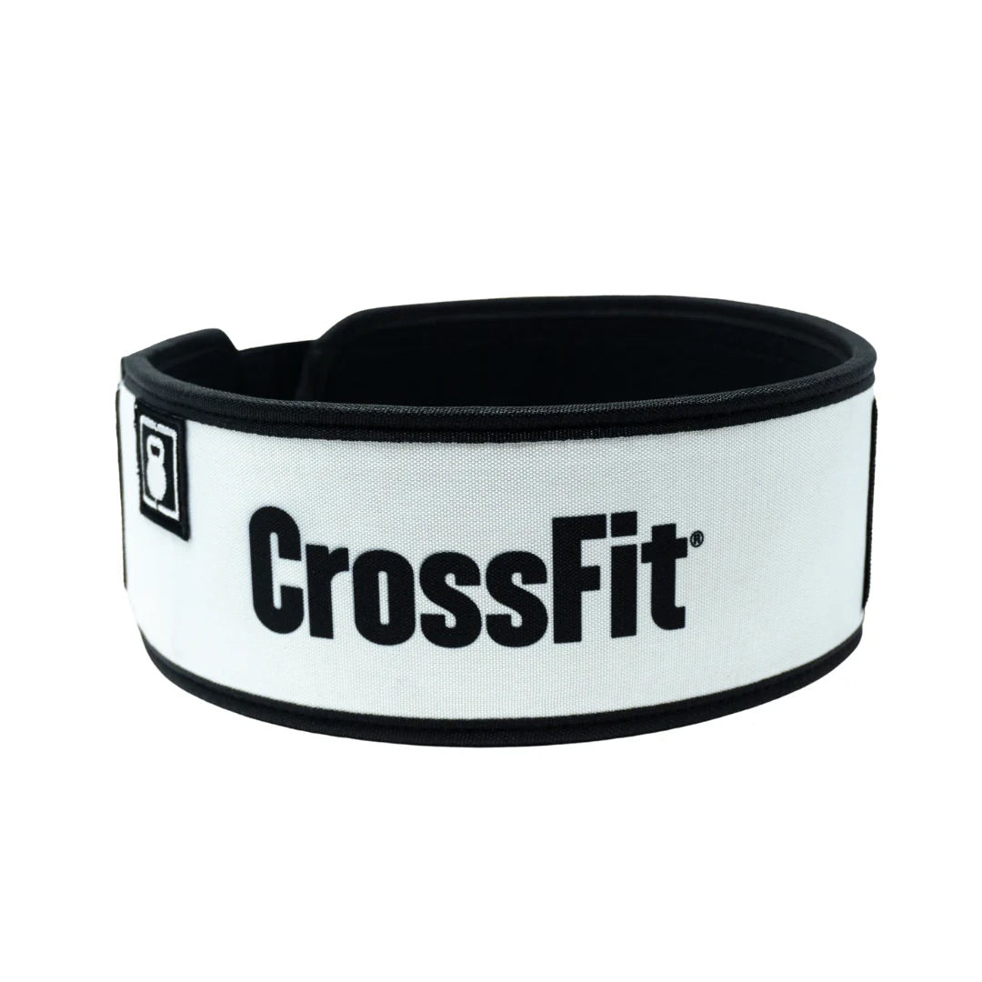 2Pood CrossFit® 4 Straight Weightlifting Belt White