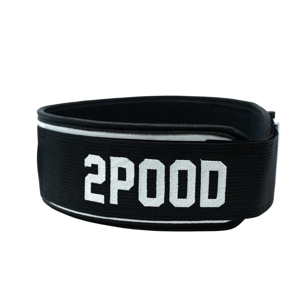 2Pood CrossFit® 4 Straight Weightlifting Belt White