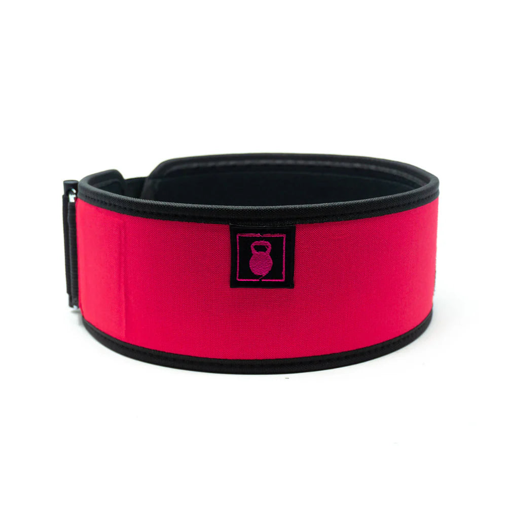 2Pood Flare 4 Weightlifting Belt Red Neon