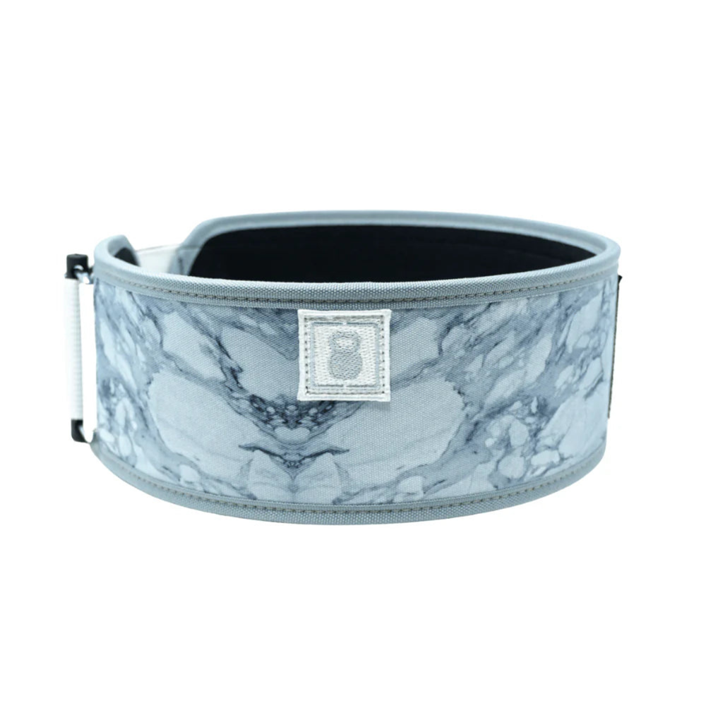 2Pood Marble White 4 Straight Weightlifting Belt