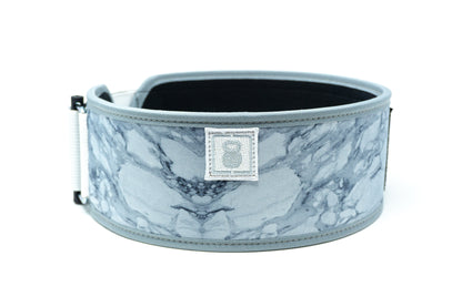 2Pood Marble White 4 Straight Weightlifting Belt