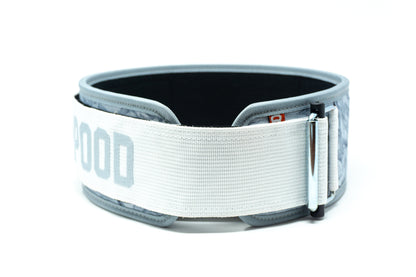 2Pood Marble White 4 Straight Weightlifting Belt