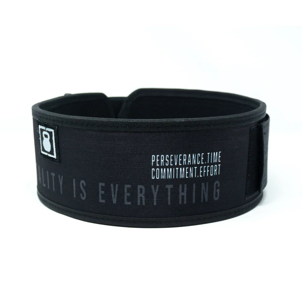 2Pood Mentality is Everything 4 Weightlifting Belt - Black