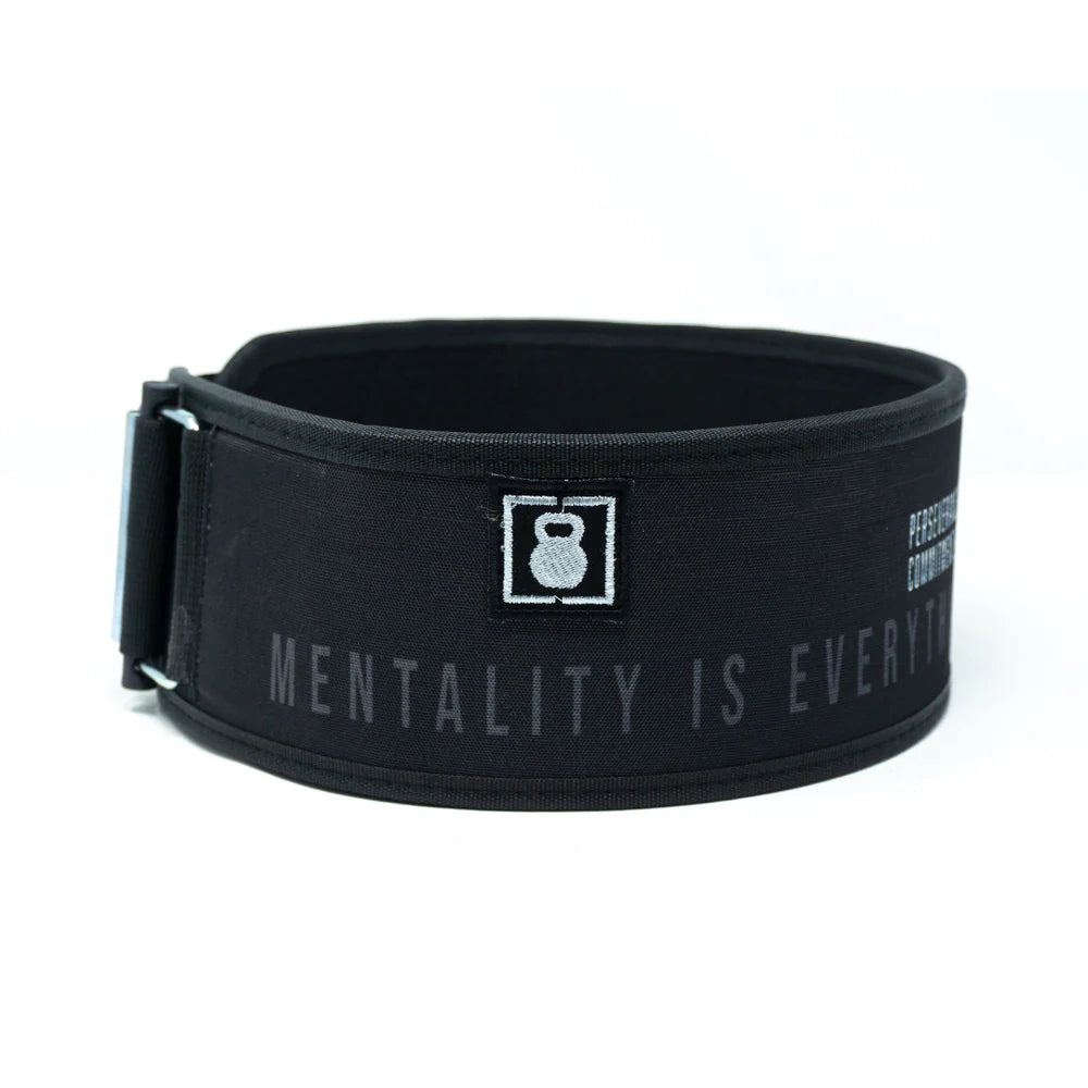 2Pood Mentality is Everything 4 Weightlifting Belt - Black
