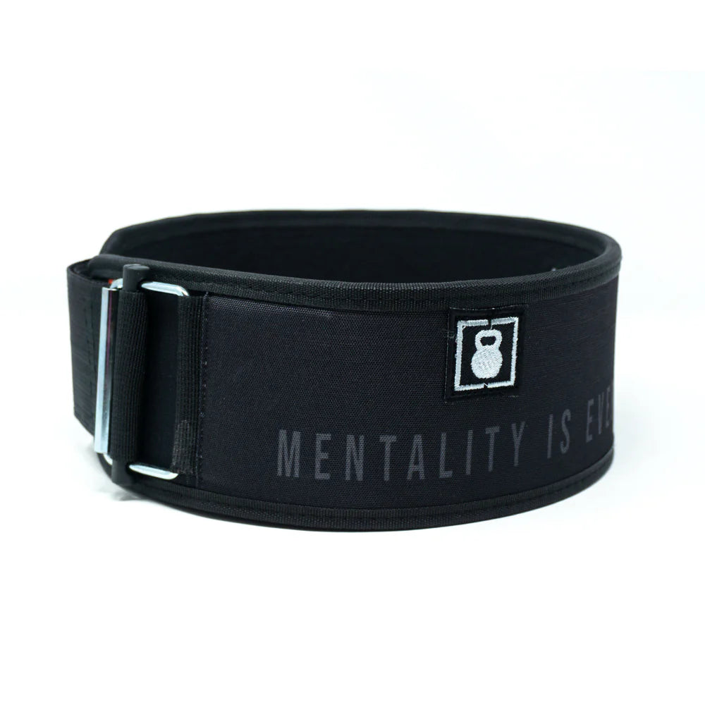 2Pood Mentality is Everything 4 Weightlifting Belt - Black