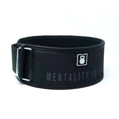 2Pood Mentality is Everything 4 Weightlifting Belt - Black