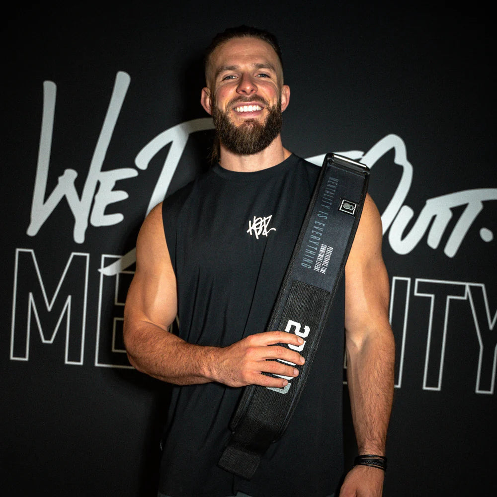 2Pood Mentality is Everything 4 Weightlifting Belt - Black