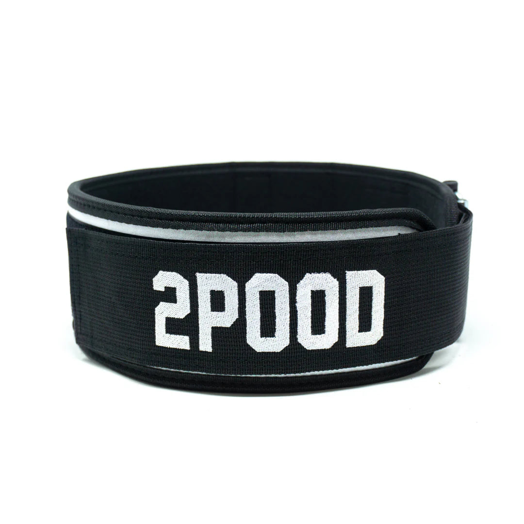 2Pood Sparkler White 4 Weightlifting Belt