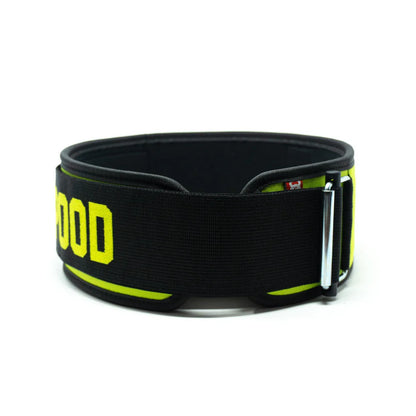 2Pood Voltage 4 Weightlifting Belt Yellow Neon
