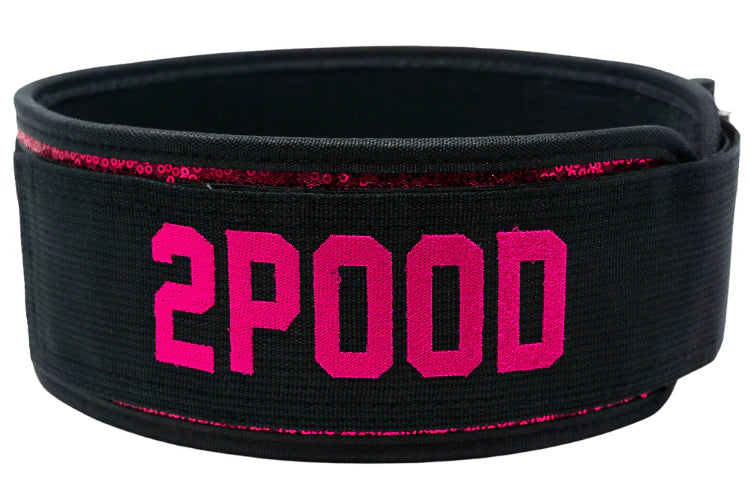 2Pood Bombshell (Sparkle) 4 Weightlifting Belt Pink