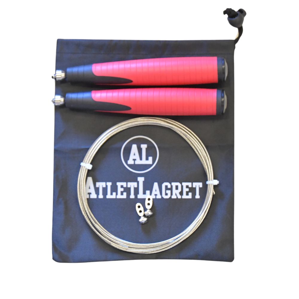 AL Jump Rope Silikon Handtag - Red
