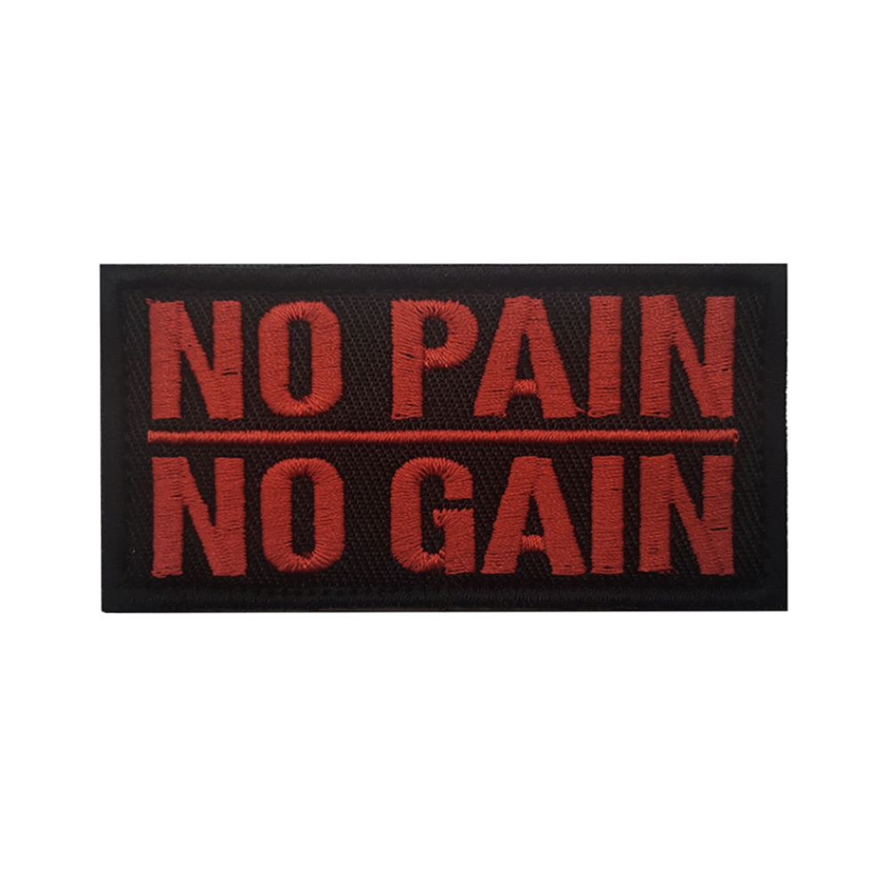 AL Patch No Pain No Gain - Embroidery Red