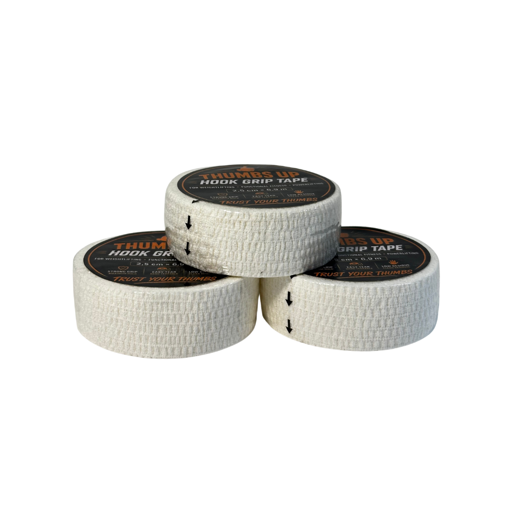 Thumbs Up Hook Grip Tape Thin 3-Pack - White