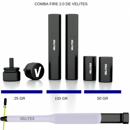 Velites Extra Weights Speed Rope Fire 2.0