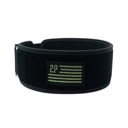 2Pood Green Velcro Patch 4 Straight Weightlifting Belt