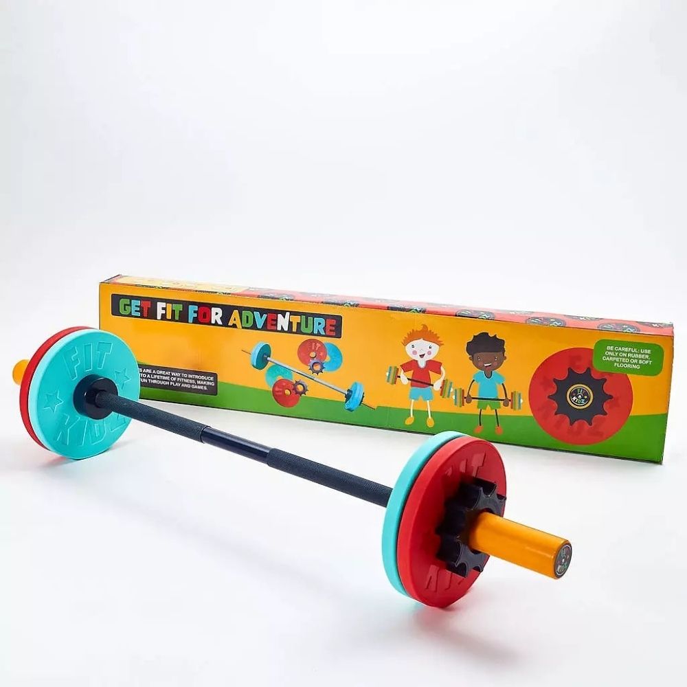 Fit kidz Barbell & Bumper Plate