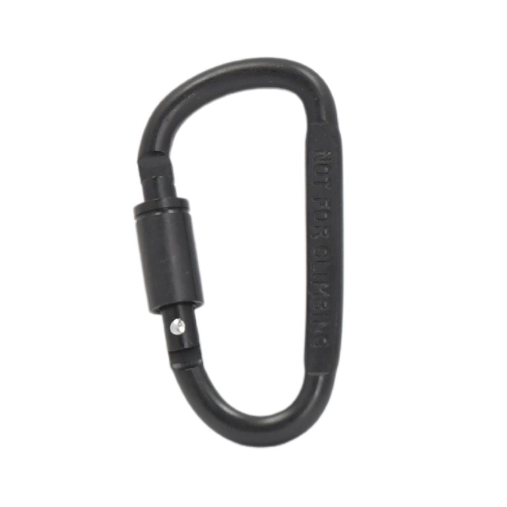 AL Carabiner Metal med skruvlås Black