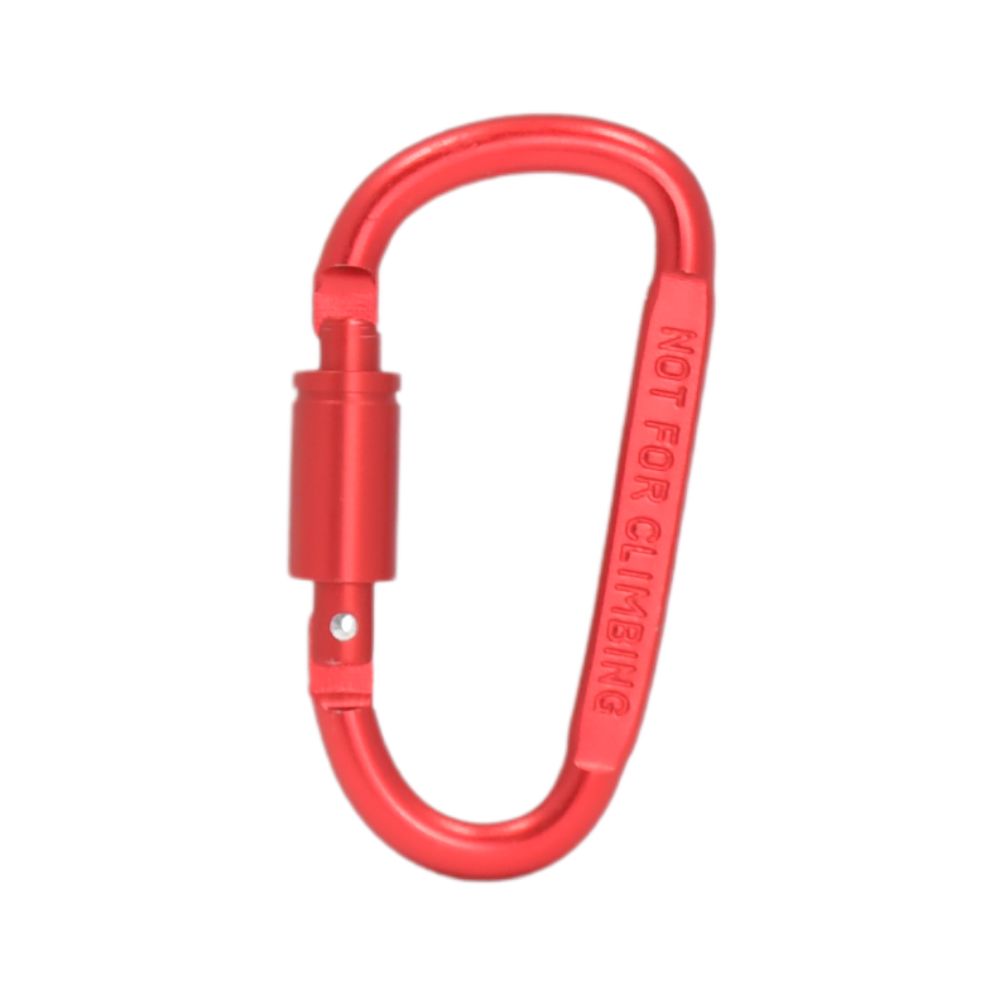 AL Carabiner Metal med skruvlås Red