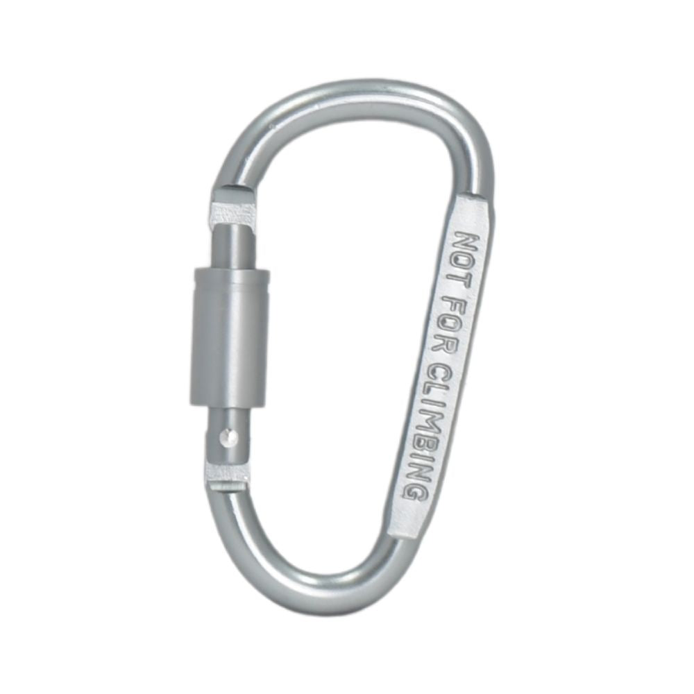 AL Carabiner Metal med skruvlås Gray