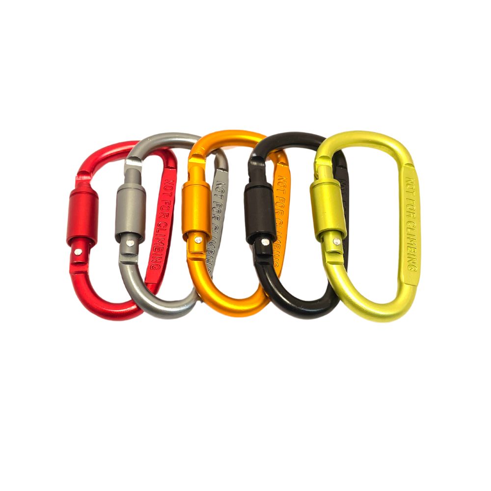 AL Carabiner Metal med skruvlås Red