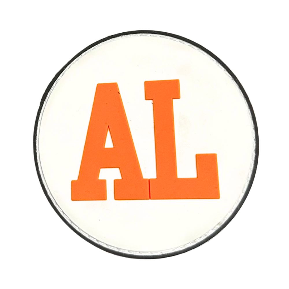 Patch AL Vit/Orange Rubber