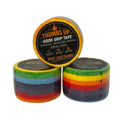 Thumbs Up Hook Grip Tape Rainbow 3-Pack (43,00/st)