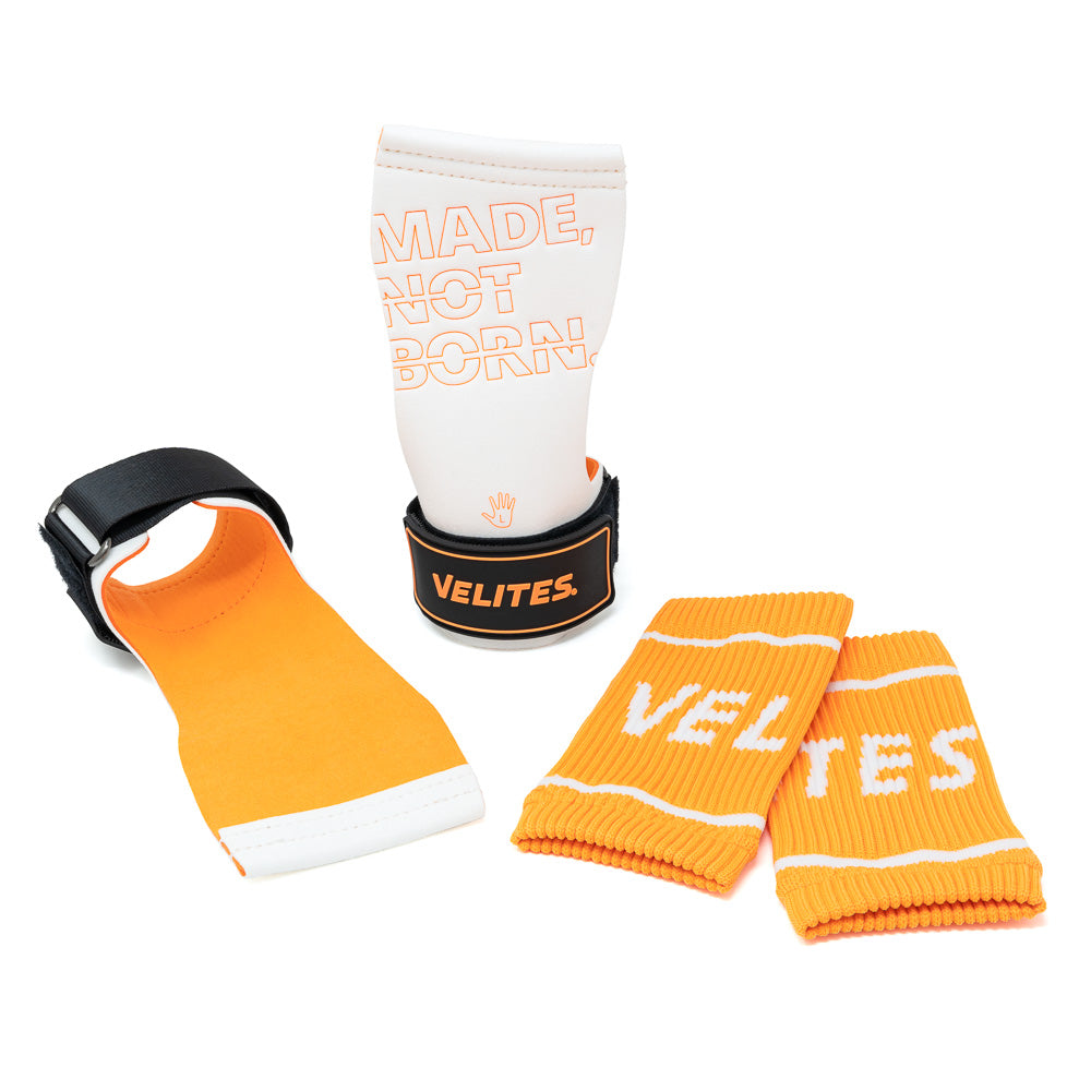 Velites Quad Pro Hand Grips Orange/White Kit